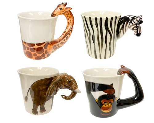 Animal ceramic mugs giraffe - ceramic,