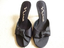 Glamorous Black Evening Shoes by Nina - 3 inch Heels US Size 5.5/UK 2