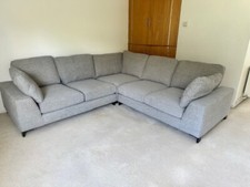 DFS Euphoria Corner Sofa in Silver-Grey. New Never used