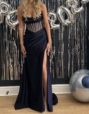 Gurbani Navy Prom Dress Size