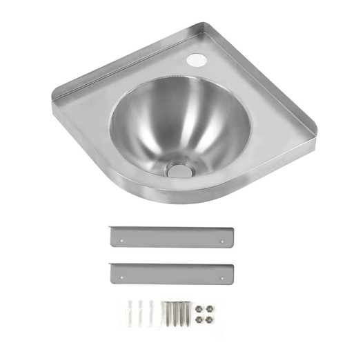 Corner basin sink brushed - corner,