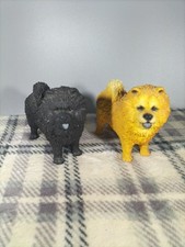 Vintage Chow Chow Figures Statues Sandicast X2 Bundle Solid Collectable 
