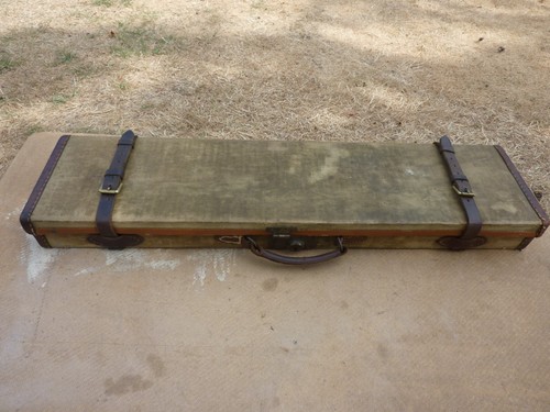 Antique gun case canvas and - gun,