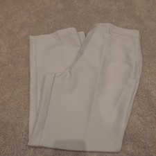 Ping Golf Trousers W36 L 33 Cream Off  White Pleated Sport