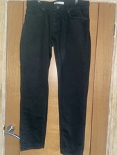 Mens Zara Black Straight Leg