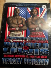 Boxing Program Lennox Lewis Vs Evander Holyfield 2nd Fight Unfinished Business 