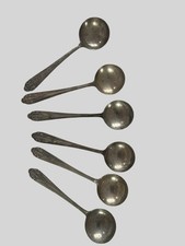 Vintage  Six Silver Plate Soup