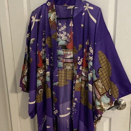 Vintage marukyo purple kimono - vintage,