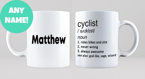 Cyclist white 11oz mug - mug, cycling