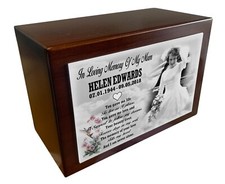 Personalised wooden urn, Urn