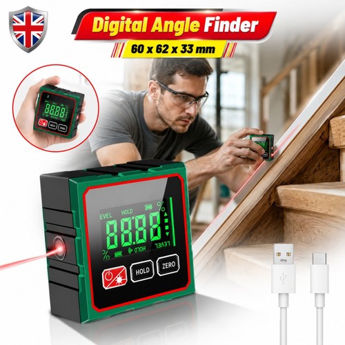 Digital angle finder with - angle,