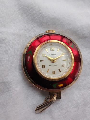 Smiths floral enamel fob watch - smiths,