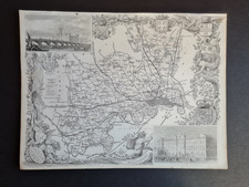 Antique 1848 map - Middlesex -