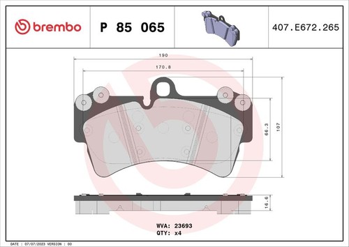 Brembo p85065 brake - brake, set