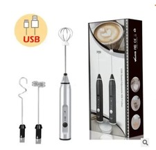Portable Electric Milk Frother Coffee Maker Whisk Egg Blender Handheld USB Mini