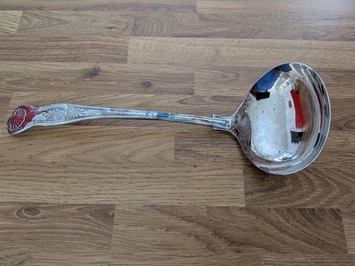 Silver plated soup - ladle,