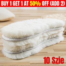 Sheepskin Insoles Soft Warm Winter Thick Inner Soles Sheep Wool Shoes Boot Pad