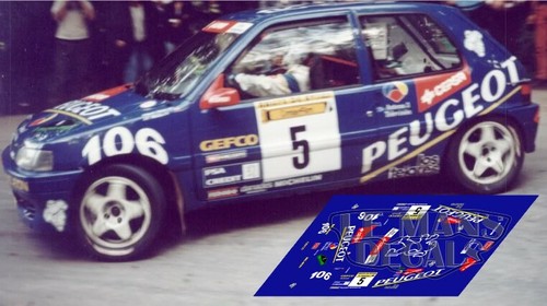 Decals peugeot 106 maxi - maxi, rally