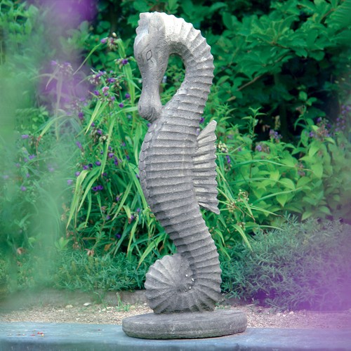 Seahorse 94cm stone garden - 94cm,