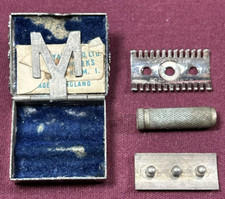 Vintage Myatt Co. England Rhinestone & Flower Case Miniature Ladies Razor