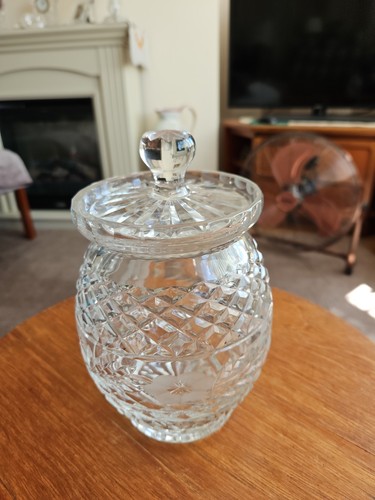 Tutbury crystal lidded biscuit - tutbury,