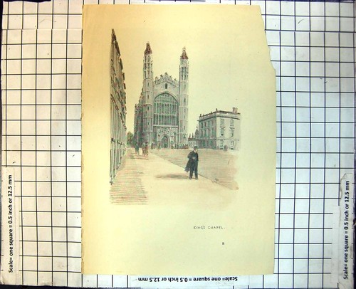 Old print king chapel - old,