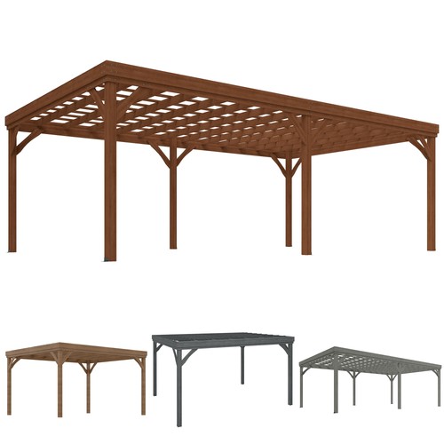 Outsunny outdoor wood pergola - outsunny,