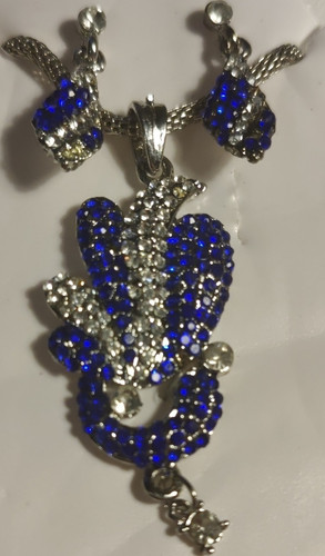 Blue and silver crystal