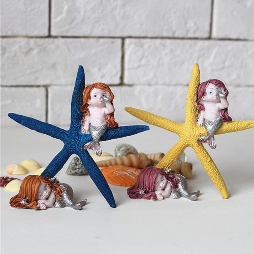 Starfish mermaid statue - starfish,