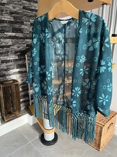 M&S Indigo Kimono Jacket UK 12