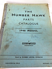 Humber Parts Catalogue for