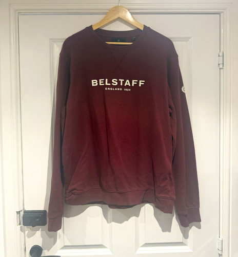 Belstaff men burgundy logo - burgundy,