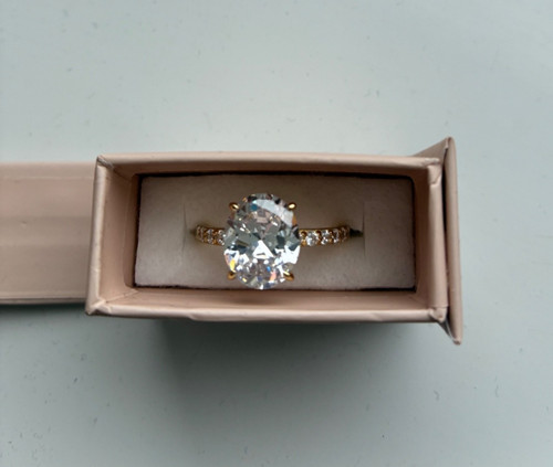 Qvc diamonique 3ct - qvc, gold