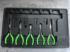 MAC TOOLS 5 Piece Plier Set Mini Pliers Green Handle