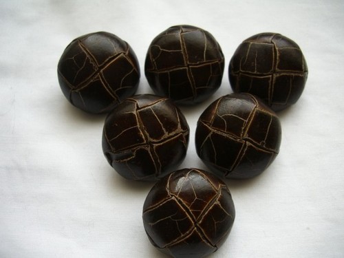 Brown leather football style - brown,