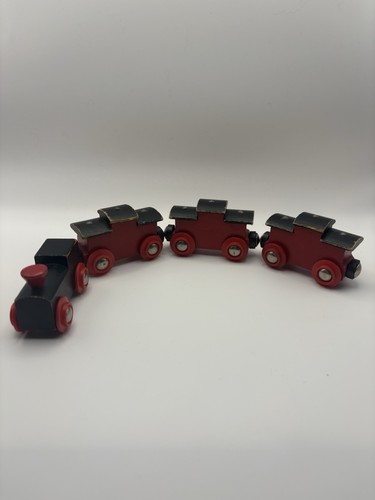 Wooden train track engine with - wooden,