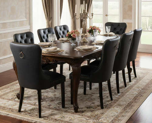 Modern black dining chairs - black,