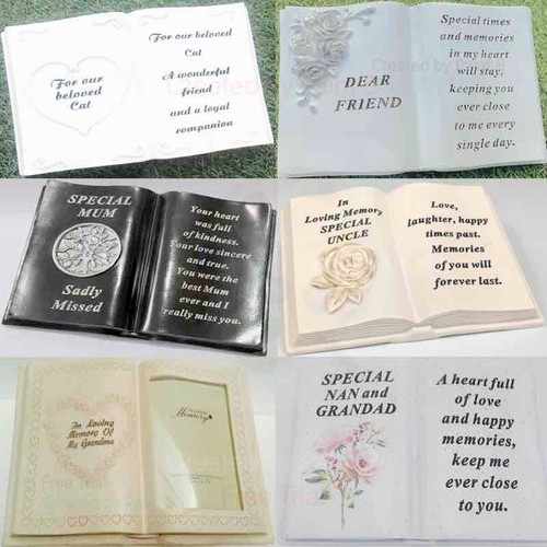Book stone grave graveside - stone,