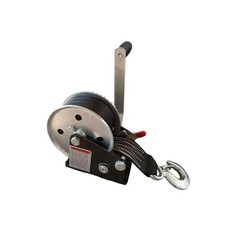 Hand-operated winch with bidirectional self-locking mechanism portable hoist