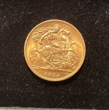 Gold Half Sovereign 1914 King