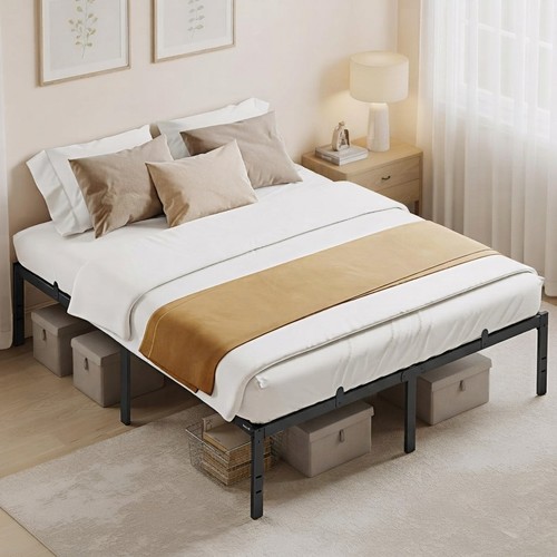 King metal bed frame 150x200cm - metal,