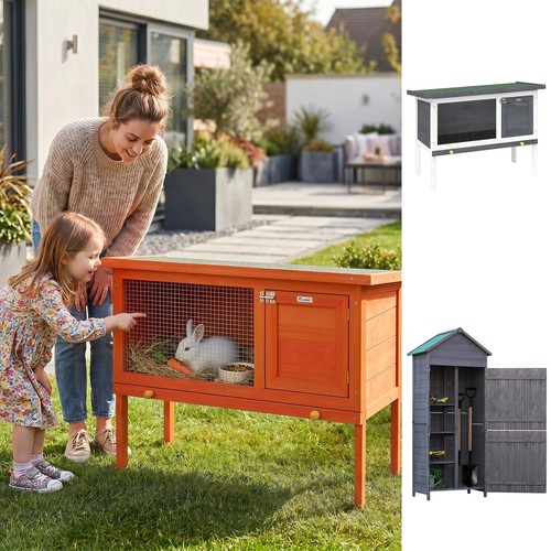 Rabbit hutch wooden - wooden, bunny