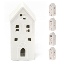 16cm Festive White Ceramic LED