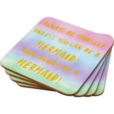 SET OF 4 MERMAID COASTERS