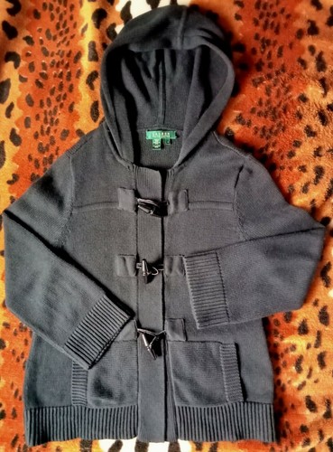 Ralph lauren black hoodie - black,