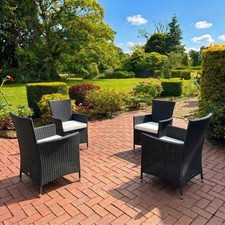 4 X RATTAN GARDEN FURNITURE