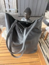 Borse In Pelle Dark Grey Roomy