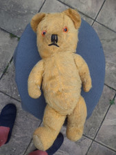 VINTAGE TEDDY BEAR , SWIVEL JOINTS, VERY OLD. ESTATE CLEARANCE. 33 CM LENGTH.