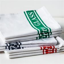 100% Cotton Bar Glass Cloths 10 pc Pack Tea Towels | Kitchen Catering Restaurant