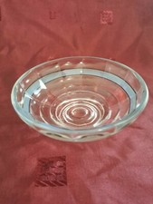 Vintage Retro Glass Round Bonbon/Trinket Dish - Pale Blue Detail, Lovely Design